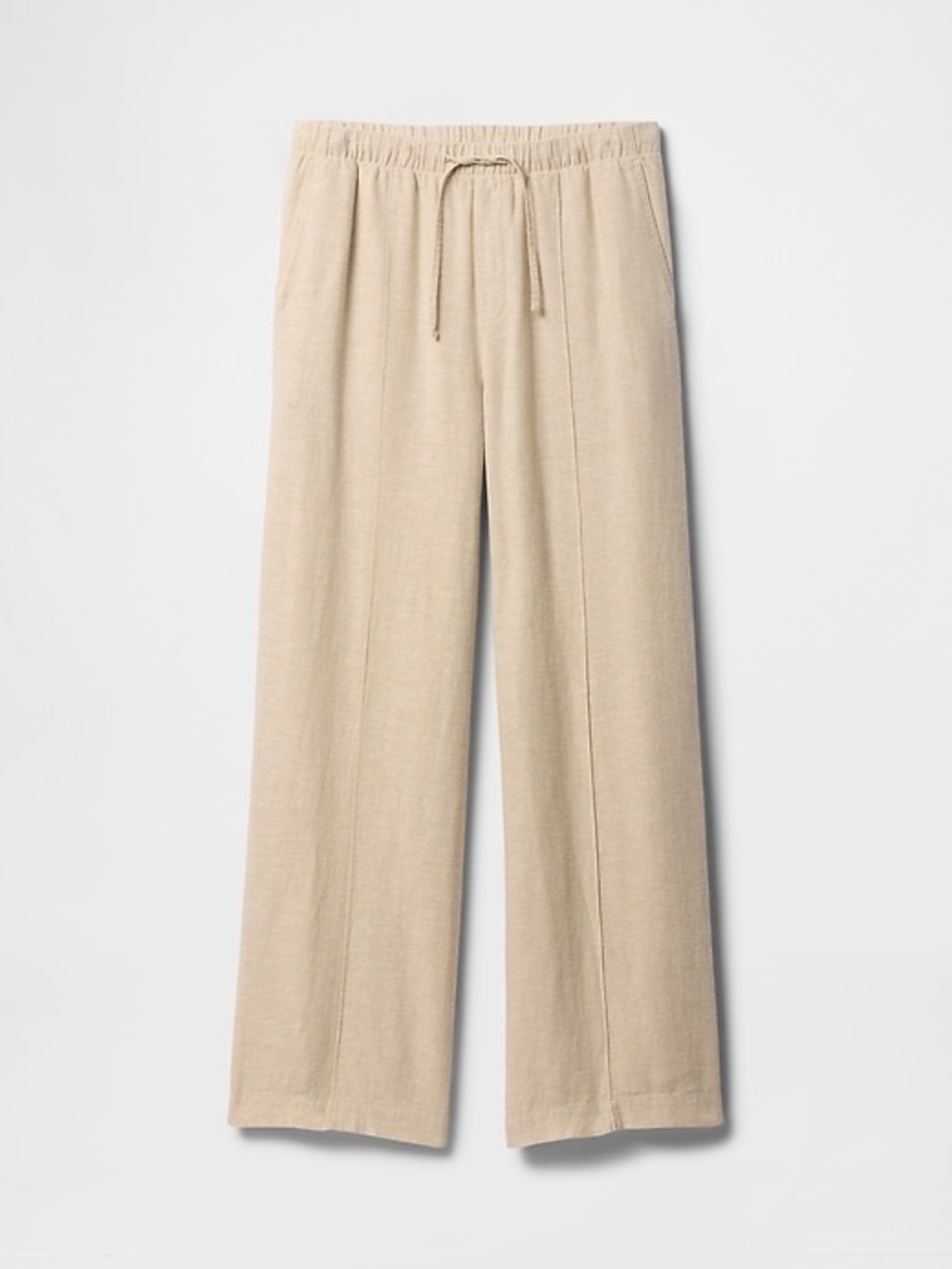 GAP Mid Rise Linen-Blend Pull-On Wide-Leg Pants XL-XXL